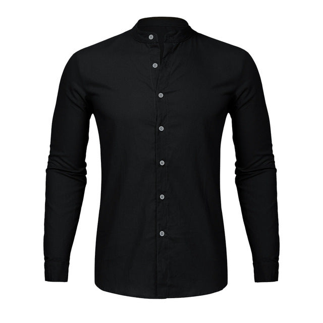 Cardigan long sleeve men shirt