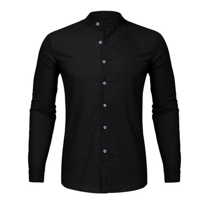 Cardigan long sleeve men shirt