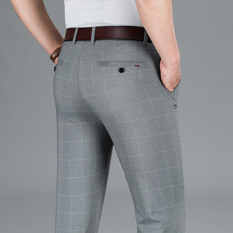 Slim-fit Straight Plaid