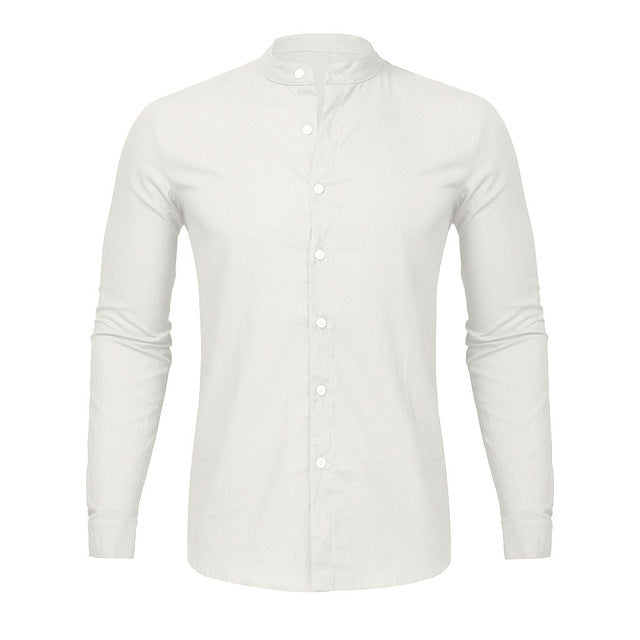 Cardigan long sleeve men shirt