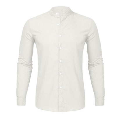 Cardigan long sleeve men shirt