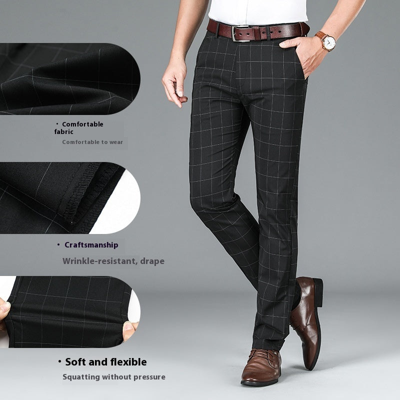 Slim-fit Straight Plaid