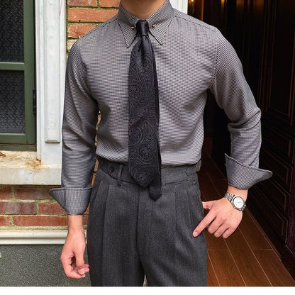 Formal Gentleman Empire Collar Fashion Non-ironing Shirt