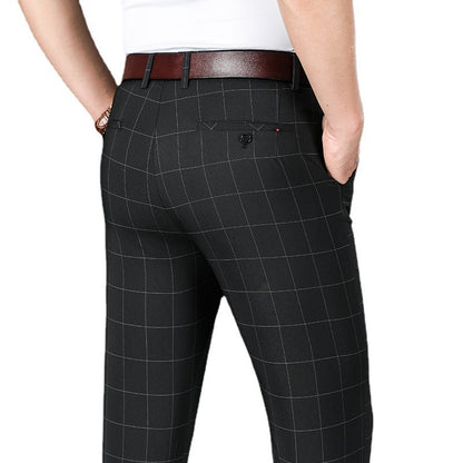 Slim-fit Straight Plaid