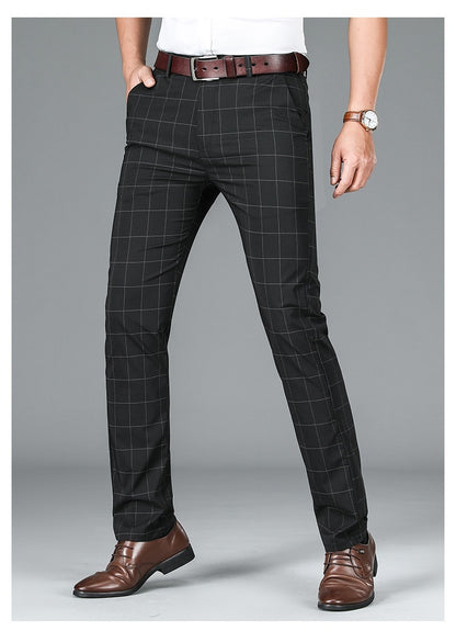 Slim-fit Straight Plaid
