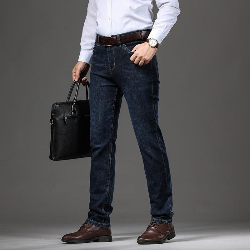 Stretch Jeans Autumn And Winter Loose Plus Size Business Casual Pants