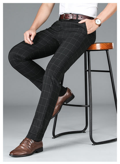 Slim-fit Straight Plaid